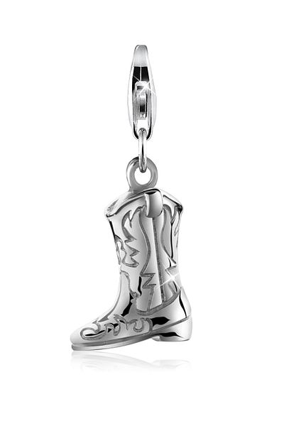 Nenalina Charm Anhänger Westernstiefel Cowboy Boots 925 Silber