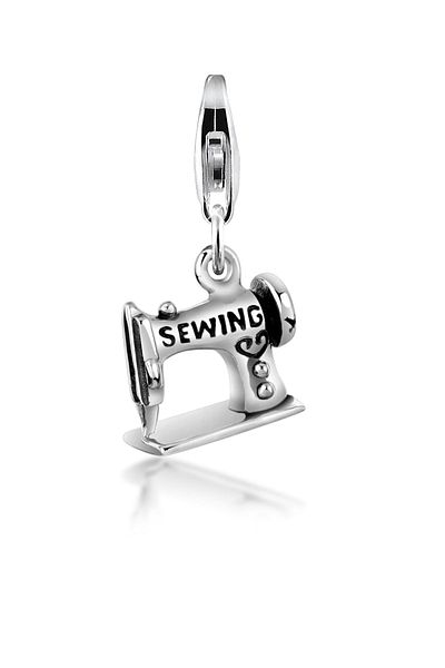 Nenalina Charm Nähmaschine Anhänger Hobby 925 Sterling Silber