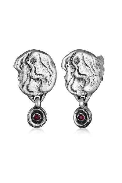 HAZE & GLORY Ohrringe Rubin Rot - Jamilla Red Ruby 925 Silber