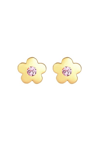ELLI Ohrringe Kinder Blume Kristal 925 Gümüş