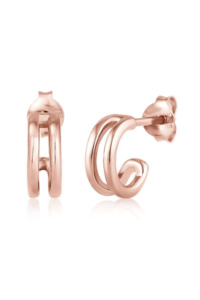 ELLI Ohrringe Mini Creolen Basic Minimal Trend Geo 925 Silber