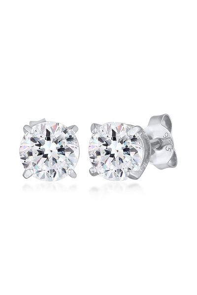 KUZZOI Ohrringe Basic Stecker Geo Kristal 925 Gümüş