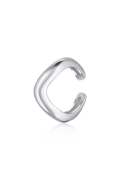 ELLI Ohrringe Earcuff Single Ohrklemme Wellen Design 925 Silber