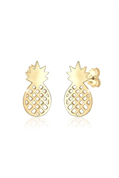ELLI Ohrringe Ohrstecker Ananas Frucht Trend Sommer 925er Silber