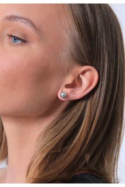 Nenalina Ohrringe Basic Synthetische Perle 925 Silber