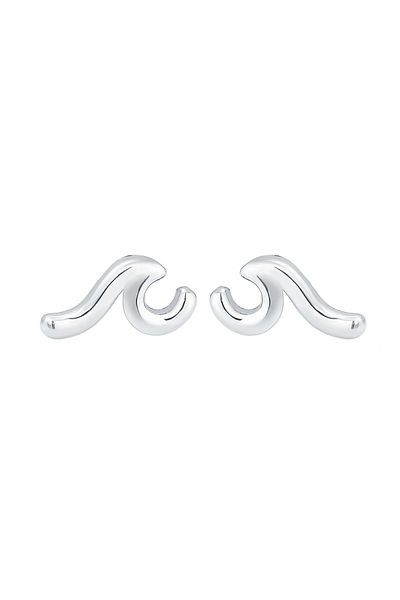 ELLI Ohrringe Wellen Wave Strand Maritim Ohrstecker 925 Silber