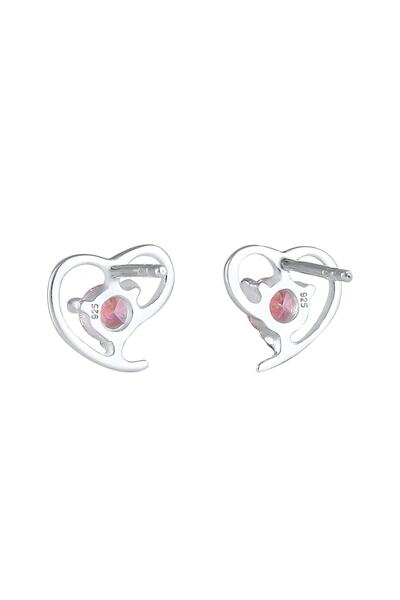ELLI Ohrringe Herz Liebe Zirkonia 925 Sterling Silber