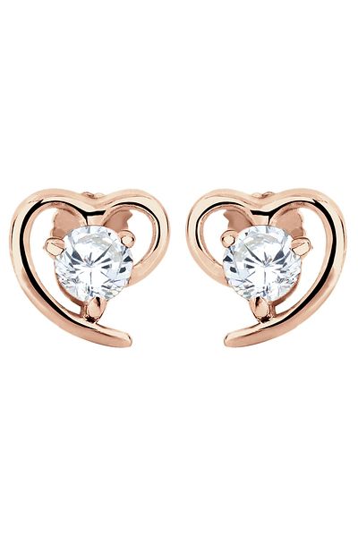 ELLI Ohrringe Herz Liebe Zirkonya 925 Ayar Gümüş