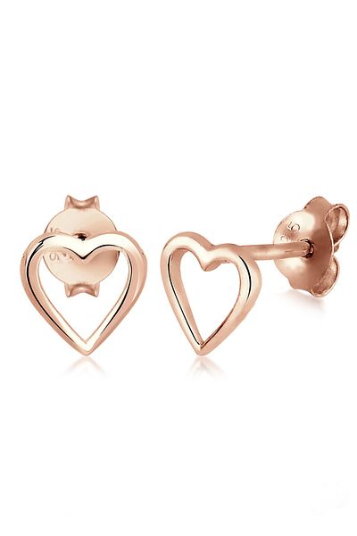 ELLI Ohrringe Herz Basic Liebe Filigran Hochwertig 925 Silber