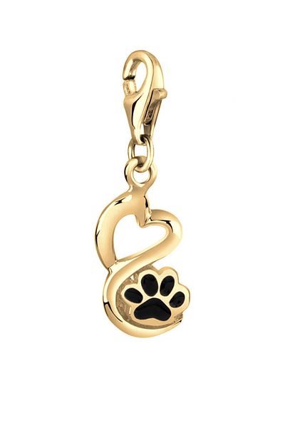 Nenalina Charm Anhänger Herz Pfote Hund Tierliebe 925 Silber
