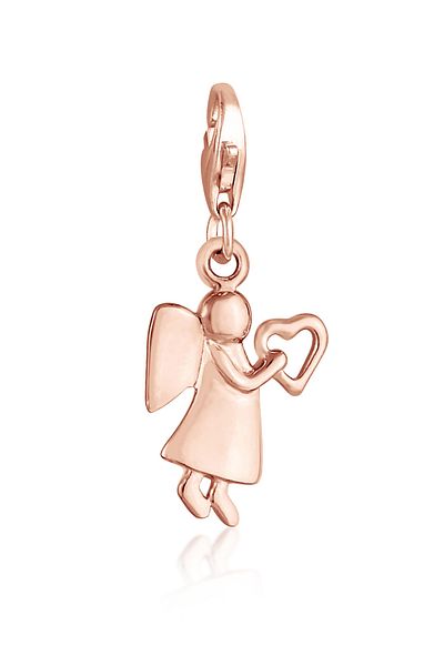 ELLI Charm Schutzengel Herz Himmel 925 Ayar Gümüş