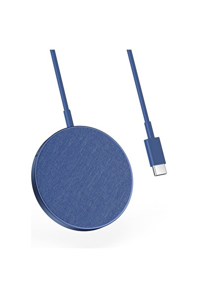 Anker PowerWave Select+ Magsafe Kablosuz Manyetik Şarj Cihazı - A2566 - Mavi