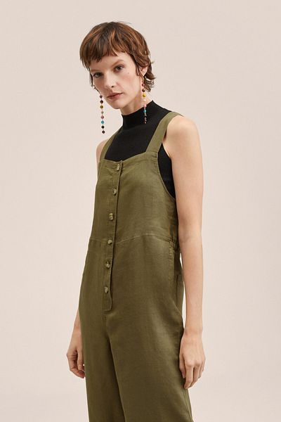 MANGO Women's Khaki Bottom-Top Set27957106