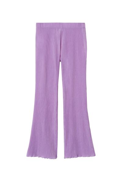 MANGO Woman Fialové dámské kalhoty 37082003