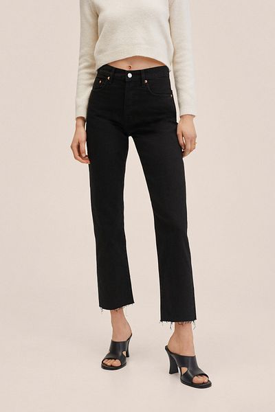 MANGO 27009805 Women's / Girls Black denim