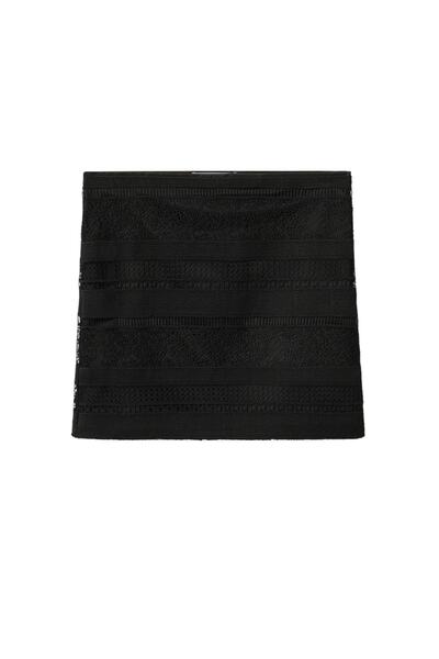 MANGO Woman Černá dámská sukně 27009207