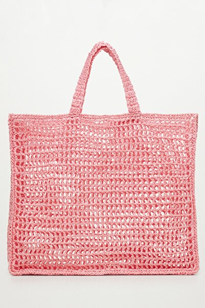 MANGO Růžová dámská taška přes rameno 27045754