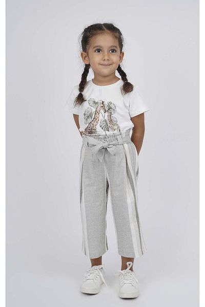 best kids بنطلون كاكي بحزام للفتيات