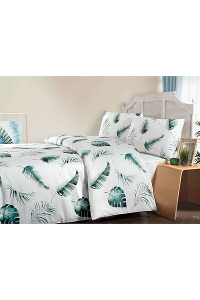 Menderes Home Lanotte Satin - Σετ Παπλωματοθήκη Μονό (Mint Digital Printing)