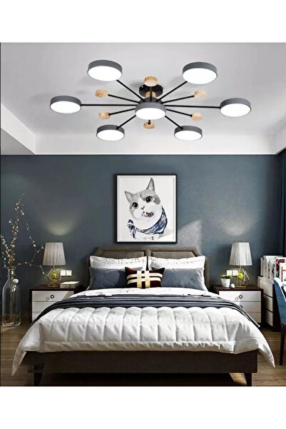 SimaAvize Fixture Ahşap Led Avize