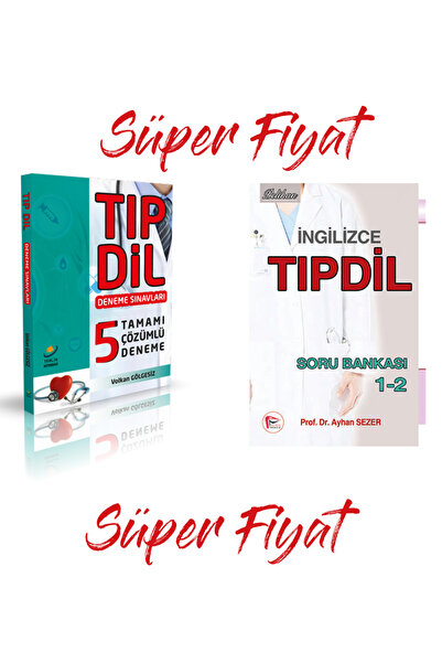 Pelikan Kitapevi TIPDİL Tamamı Çözümlü 5 Deneme& İngilizce Tıpdil Soru Bankas...