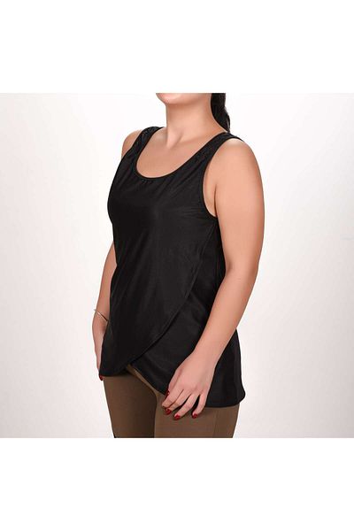 HALVMAN Black Women's Backless Athlete Undershirt Black