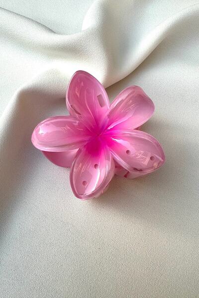 yucelique مشبك شعر بتصميم زهرة اللوتس والكركديه إيمي جاي (7.5 سم)