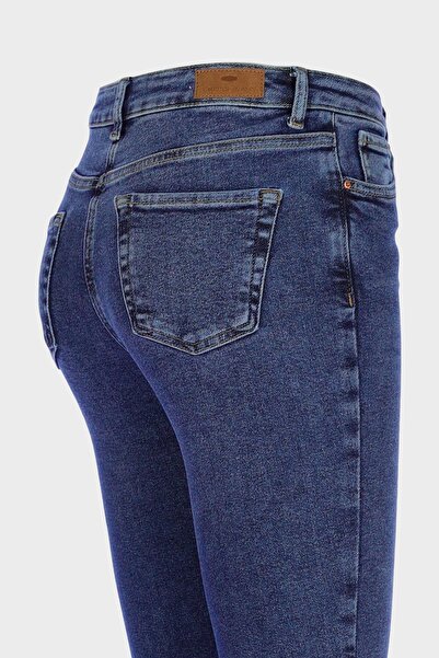 CROSS JEANS Judy Dark Blue High Waist String Ripped Skinny Jean Trousers C 4521-195