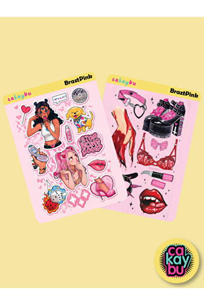 ca kay bu Set de autocolante Blackpink (Bratz Pink) 2 pagini de dimensiuni A5