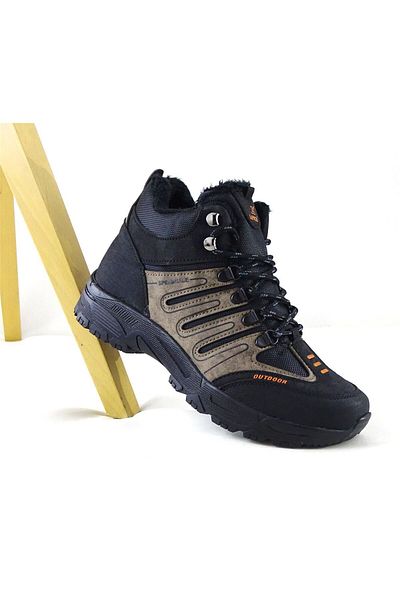 LETAO Unisex γούνινες μπότες πεζοπορίας με φερμουάρ