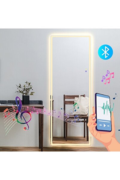 BUGUSAN Bluetootlu Kumlama Ledli Dokunmatik Tuşlu Boy Aynası 50x150(h)cm