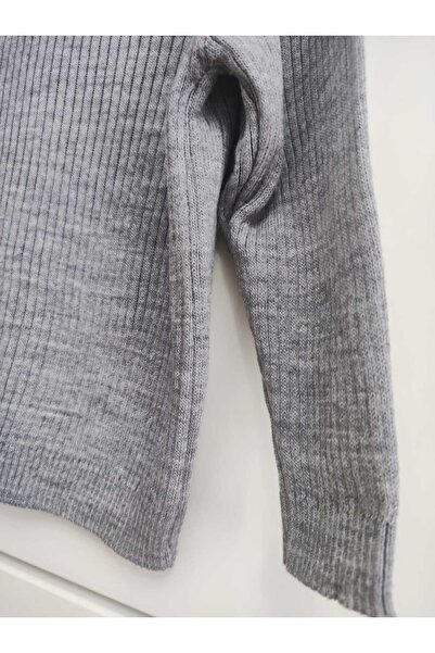 Meriç bebe Унісекс трикотажний боді з напівкомірцем, облягаючий крій, еластичний, сірий