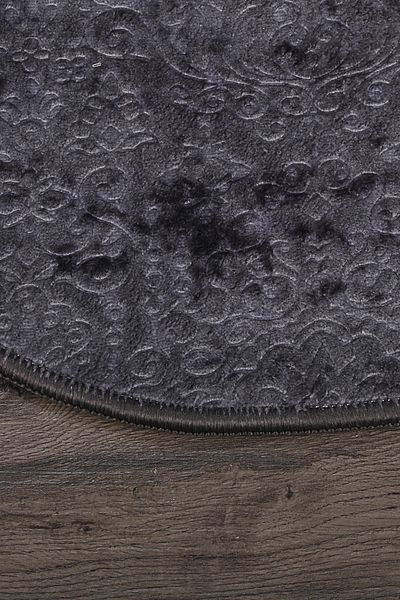 Bonny Home Nova Anthracite Oval 60x100 + 50x60 cm Σετ 2 Πατάκια Μπάνιου Αντιολισθητική Βάση Σετ Τουαλέτας