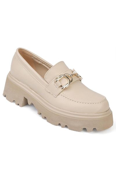 Capone Outfitters Capone Round Toe Buckle Trak Sole Women's Loafer