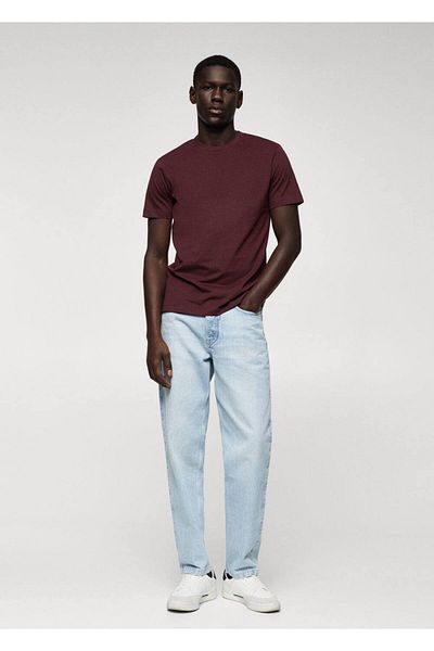 MANGO Man Ελαφρύ βαμβακερό μπλουζάκι casual