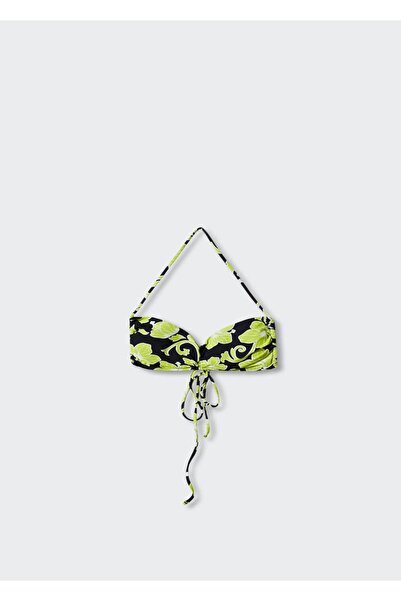 MANGO Woman Desenli Bikini Üstü