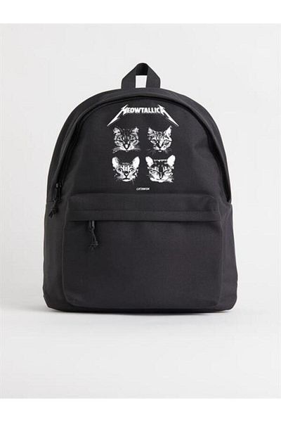 DEEFWEAR Unisex τυπωμένο σακίδιο πλάτης Meowtallica