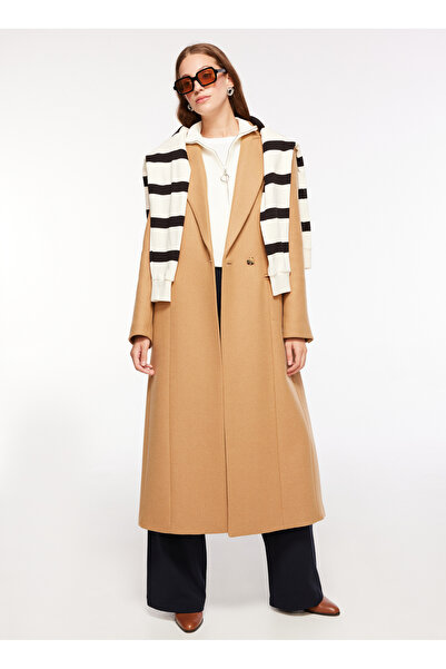 Fabrika Deve Tüyü Kadın Kaban F3WL-KBN9