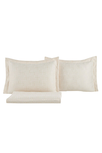 BİRHOME Bianca Çift Kişilik Yatak Örtüsü Seti (krem)