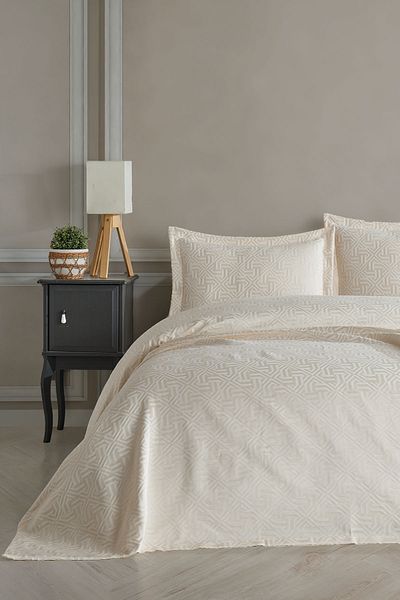 BİRHOME Bianca Double Bedspread Set (cream)