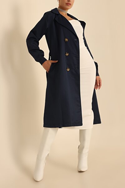 BEDRİAN Taş Düğmeli Tasarım Trençkot 202727