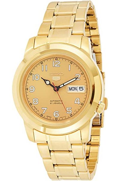 Seiko 5 NKK38J1 Japan Automatic Steel Gold Color 39 mm Men's Wristwatch