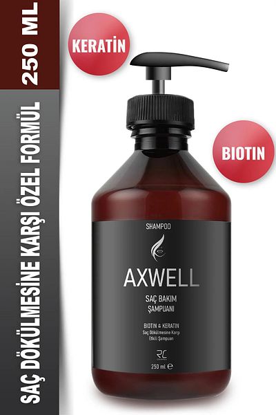 AXWELL 250 Ml Repairing Care Shampoo - Keratin and Biotin Against Hair Loss