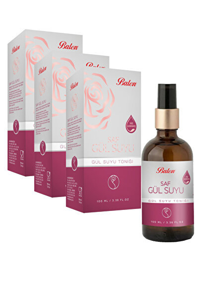 Balen Gül Suyu 3 Kutu 100 ml.x 3 Ad. Saf Gül Suyu Pure Rose Water Gül Suyu To...
