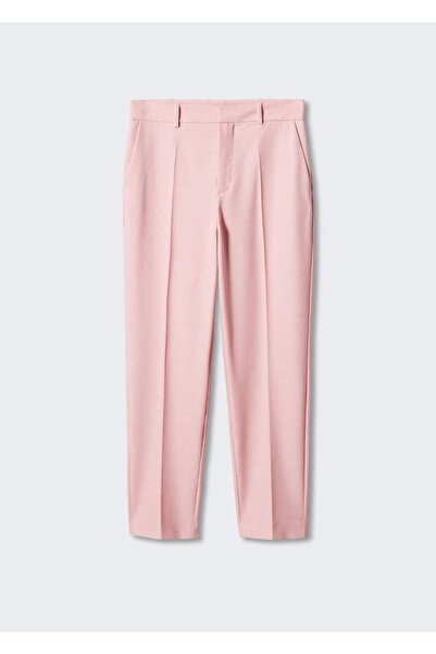 MANGO Woman Düz Kesim Kumaş Pantolon