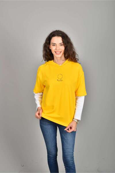 masai mara KAPÜŞONLU KISA KOLLU  Sweatshirt