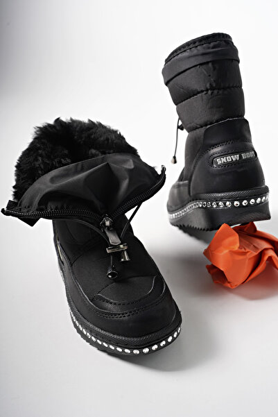 Riccon Dicnyr Çocuk Lastikli Kar Botu 001245 Siyah