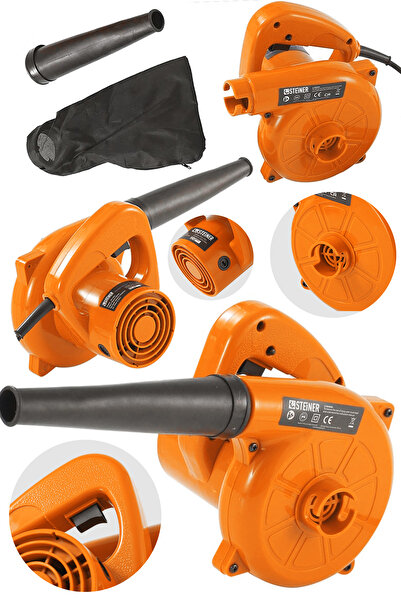 STEİNER 3000 W Devir Ayarsız Hava Körüğü Yaprak Üfleme Makinesi Bilgisayar Temizleme Turuncu