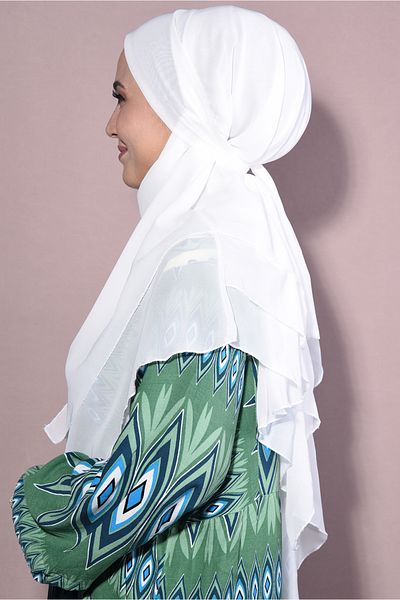 Nowa Scarf Hijab Medium Size Ready Chiffon Souffle Khimar