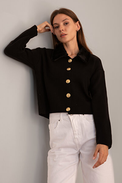 NATUFIAN STORE Cardigan uni din pluș pentru femei